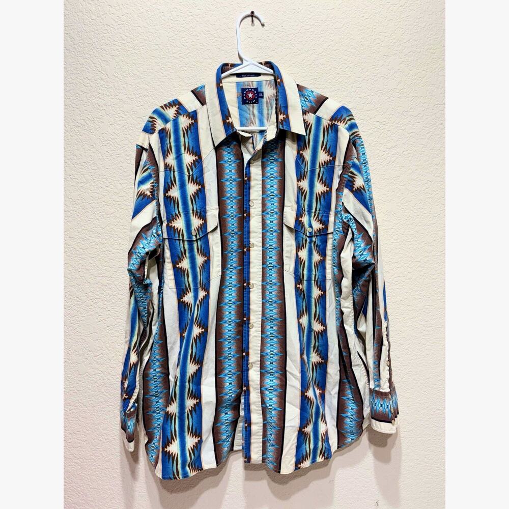 Panhandle Slim Aztec Western Snap Shirt XL